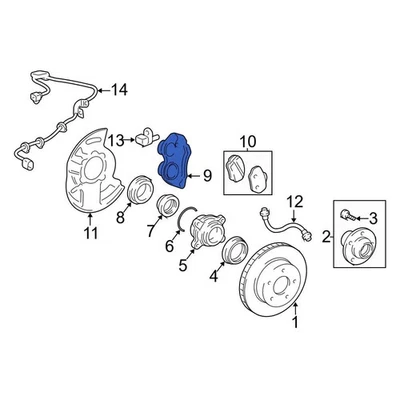 For Toyota 4Runner 2003-2009 Toyota 4773035170 Rear Right Disc Brake Caliper Foto 1 de 3