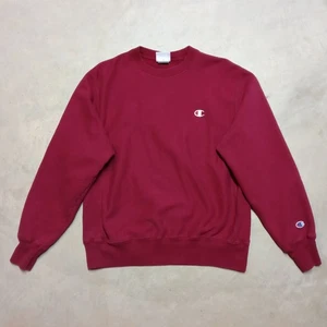 Champion Reverse Weave Burgundy Crewneck Sweatshirt Men's Size Medium - Picture 1 of 7