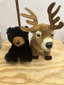 2 Aurora Plüschtiere, Hirsch & Bär - Bild 1 von 11