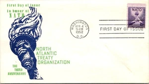 FDC 1952 SC #1008 Blue/Green Cachet - Washington DC - Single - J21775 - Picture 1 of 2