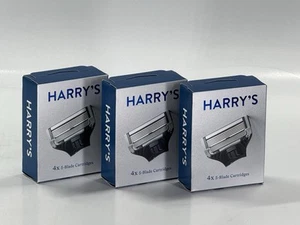 Lot of 3 - Harry's 4x 5-Blade Cartridges - NEW - Picture 1 of 3