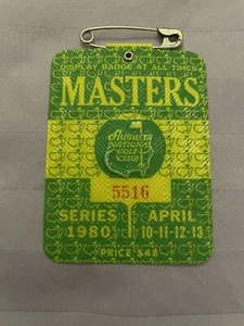1980 MASTERS BADGE TICKET AUGUSTA NATIONAL GOLF PGA SEVE BALLESTEROS WINS RARE  - Picture 1 of 3