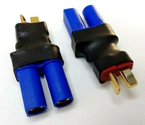 2 Pcs EC5 Female to Male Deans T-Plug Adapter Connector No Wire US Sold/Ship - Picture 1 of 3