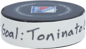 Dominic Toninato Florida Panthers GU Goal Puck - November 10, 2019 vs NYR
