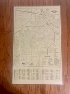 Arte de pared cartografía texana mapa de la ciudad de Wichita Falls Texas - Imagen 1 de 2