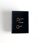 Three Stainless Steel Earings Set  uk Gold Colour with Gift Box
