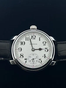 Hamilton 992B Pocket Watch Conversion Montgomery Dial Clear Back 16s 21 jewels - Picture 1 of 5
