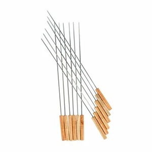 Set Di 12 Spiedini BBQ 48Cm Spiedini Di Carne Spiedini Schaschlik - Foto 1 di 3