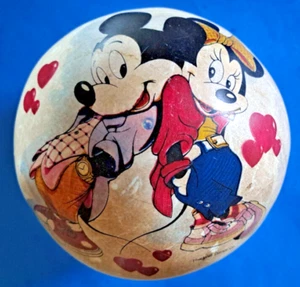 Walt Disney Co MICKEY MINNIE  Red And White Love 7"  Rubber Playground Ball - Picture 1 of 8