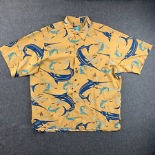 VTG Reyn Spooner Hawaiian Shirt Mens Extra Large Marlin Fish Animal Print 100% R