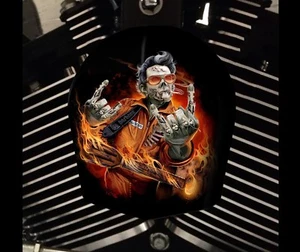 Harley Davidson Custom Horn cover Touring Dyna Softail Sportster M8 JOHNNY CASH - Bild 1 von 1