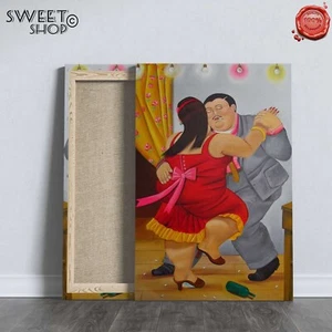 BOTERO RIPRODUZIONE BALLERINI DI TANGO Stampa su Tela ALTA' QUALITA' QUADRO - Picture 1 of 2