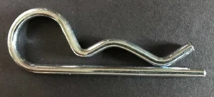 HAIR PIN COTTER 1/8 - .125 WIRE x 2-1/2" LENGTH ZINC PLATED STEEL (QTY 2-4) - Picture 1 of 1