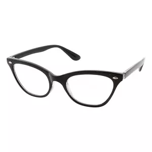 | +4.00 | Negro | Fuertes Gafas de Lectura de Alto Aumento para Mujer Ojo de Gato - Imagen 1 de 5