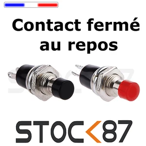 940# 1 bis 20 Stück Momentan Druckknopf schwarz oder rot Mini Druckknopf - Bild 1 von 3