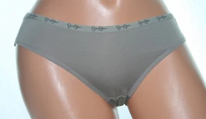 Grey Bikini Panty w Jessica Simpson on Waistband & Sheer Floral Lace Back Size S - Picture 1 of 2