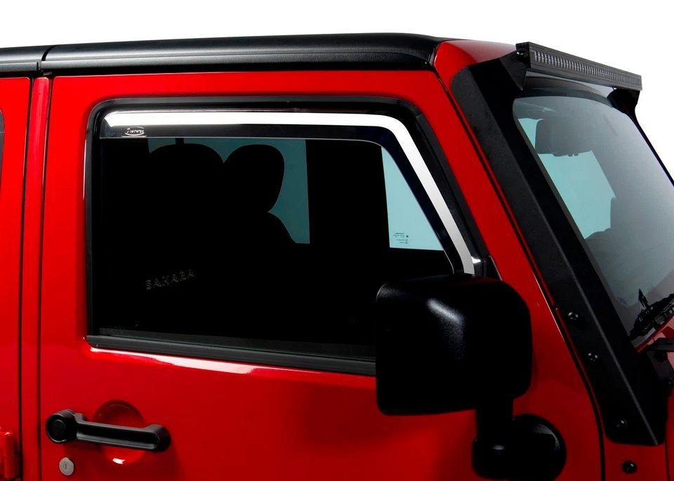 Viseiras de janela coloridas compatíveis com Jeep Wrangler JK 2007-2017 (somente na frente) - Imagem 1 de 1