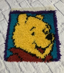 Disney Vintage Latch Hook Winnie The Pooh Tapestry Wall Decor - Picture 1 of 4