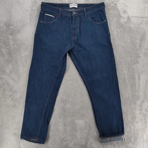 The Stronghold Jeans Selvedge Denim Mens 38x32 (36x31) Blue Relaxed Tapered - Picture 1 of 17