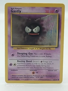 Pokémon TCG Gastly 50/102 First Edition Regular Base Set 1st Ed LP Shadowless - Bild 1 von 2