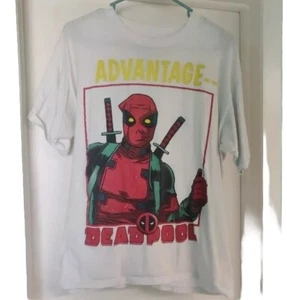 RaRe Deadpool Marvel T-Shirt Daumen hoch "Vorteil" lustig große Zielscheibe - Bild 1 von 1