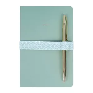 Anthropologie Kayla Journal IDEAS mit Goldstift 7" liniert grün Notizbuch Designer - Bild 1 von 7
