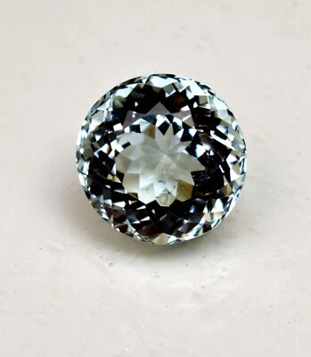 Natural Aquamarine Gemstone Top Faceted Round Cut 18.15 Ct Loose Gemstone - Image 1 of 4