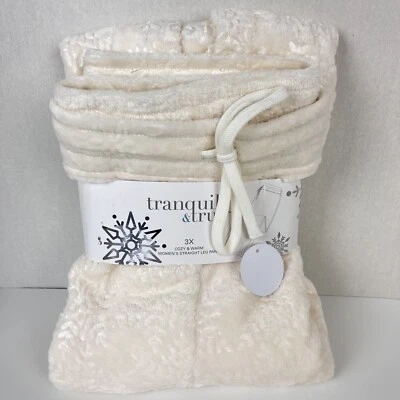 Tranquilo y Verdadero Acogedor y Cálido Mujer Pierna Recta Pantalón Repujado Copos de Nieve Suave 3X Foto 1 de 4