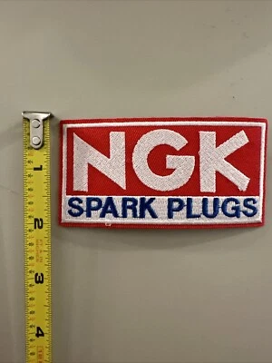 NGK Spark Plugs (Embroidered Iron on patch) Automotive Parts / Racing