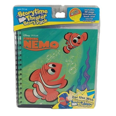 FINDING NEMO Spinmaster Storytime 剧院故事包 带声音卡带 2006 罕见 — 第 1/4 张图片