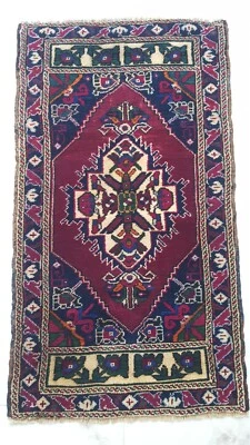 Alfombra antigua obra maestra, alfombra floral hecha a mano, alfombra de pieza bonita coleccionable Foto 1 de 4