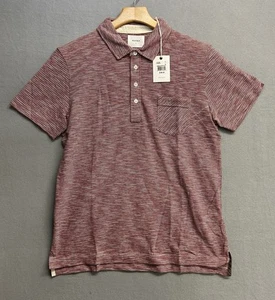 Billy Reid ombre gestreiftes Polo Kurzarmhemd Herren Größe Large NEU Neu mit Etikett - Bild 1 von 6