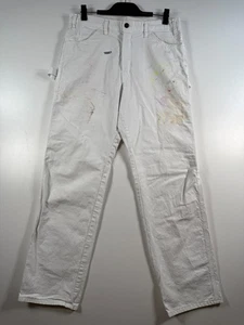 Pantaloni da falegname vintage Dickies uomo Sherwin Williams vernice splatter bianchi taglia 34x34 - Foto 1 di 17