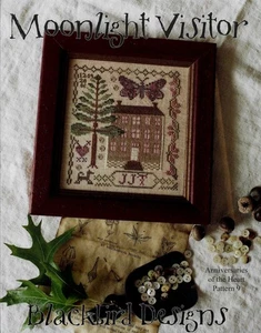 Moonlight Visitor by Blackbird cross stitch pattern - Picture 1 of 1