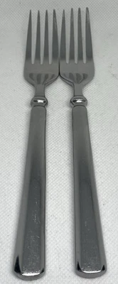 (2) Lote de tenedores de ensalada de acero inoxidable Martha Stewart Essentials EMPIRE MSE ~ 7,25"" Foto 1 de 4