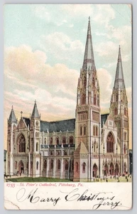 St. Peter's Cathedral Pittsburg PA Pennsylvania Außen 1906 Postkarte - Bild 1 von 2