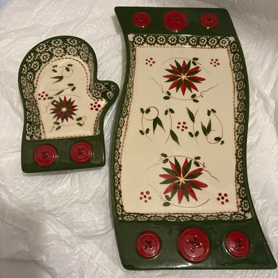 Temp-tations Old World Christmas Mitten Bowl & Scarf Plate Set - Image 1 of 4