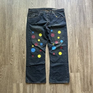 Y2K RARE VOLCOM POLKA-DOT JEANS 40x30 BRAND NEW WITH TAGS - Picture 1 of 5