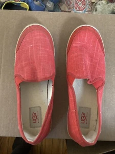 Scarpe slip on UGGS - Tomaia in lino con tacco in montone - Foto 1 di 6