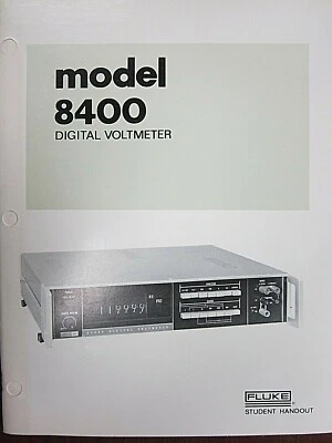 Fluke Student Handout Manual Model 8400 Digital Voltmeter  - Image 1 of 2
