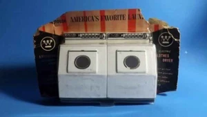 Vintage WESTINGHOUSE Washer & Dryer ~ Salt & Pepper S&P Set ~ Sales Premium MIP - Picture 1 of 2