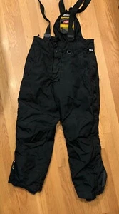 Reima M Snow Pants Bibs Winter Sports Snowmobile Black Side Zips Gore Tex - Picture 1 of 8