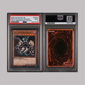 Red Eyes Black Dragon PSA 9 neuwertig LOB-EN070 Yu-Gi-Oh! 2023 LOB 25th Anniversary - Bild 1 von 1