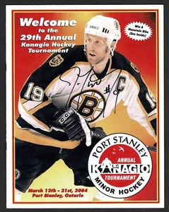 2004 Boston Bruins' Joe Thornton signiertes Port Stanley Turnierprogramm - Bild 1 von 1