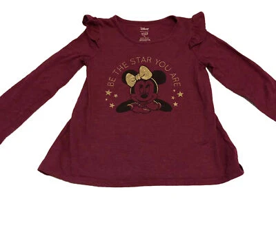 Disney Jumping Beans Niña 5T - Camisa Brillante Minnie Mouse - Púrpura/Borgoña T Foto 1 de 4