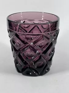 Viking Glass Thumbprint Amethyst Purple Wine Drinking Glass Tumbler SM - Picture 1 of 7