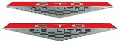 Zinc Die-Cast Door Panel Emblem Set For 1965-1968 Pontiac GTO Made in the USA - Image 1 of 4