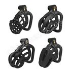 Male Lightweight Curved Cobra Chastity Cage Device 4 Rings Set Penis Cage Lock