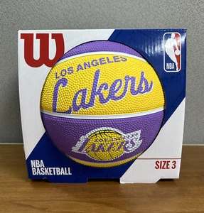WILSON NBA LOS ANGELES LAKERS HARDWOOD CLASSIC MINI BASKETBALL WTB3200LAL -NIB - Picture 1 of 7