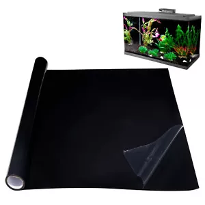 Aquarium Background Static Cling Black Fish Tank Background Wallpaper Fish - Picture 1 of 14